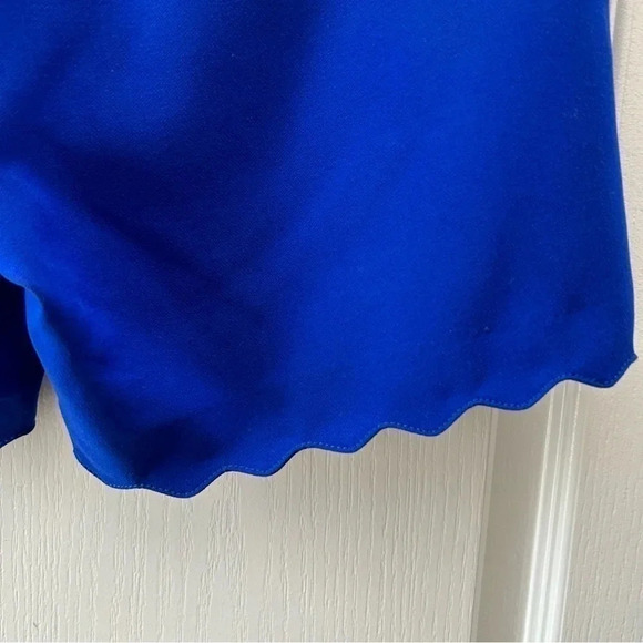 Banana Republic Shorts Scalloped Hem Cobalt Blue Size 0 - Picture 7 of 14